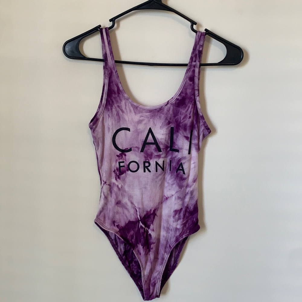 LA Hearts - California Bodysuit - Small - Purple tie dye